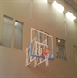 מתקן כדורסל לאולמות מתקפל ימין שמאל עם מנגנון לשינוי גובה יציאה 2.25